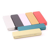 Boîte en métal rectangulaire personnalisée avec logo OEM, emballage promotionnel, boîte à crayons pour étudiants et enfants, boîte en étain pour stylos