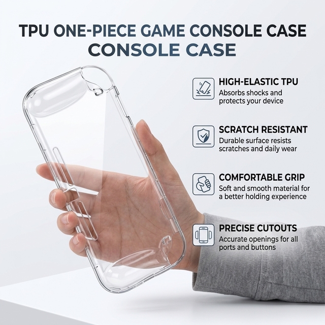 Switch2 for Clear TPU Protective Case for Game Console Use Integrated One-Piece Shockproof Anti-Scratch Wear-resistant