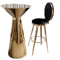 Chaise de bar en acier inoxydable or royal pour mariage de luxe, salle à manger, hôtel, salon, appartement, hôpital
