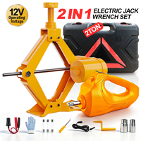 Set Kit Dongkrak Gunting Listrik DC12V 2T 42cm Heavy Duty dan Set Kit Kunci Impact untuk Penggantian Ban Sedan SUV