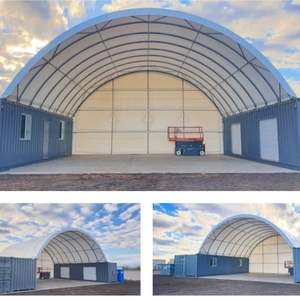 Abri de stockage industriel robuste en PVC imperméable pour conteneur maritime 26ftx20ft, auvent de garage en dôme 20ft - Product Image 6