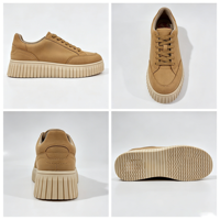 Chaussures basses tendance pour hommes, style biscuit, semelle épaisse, baskets rétro décontractées, personnalisables – Grande Vente