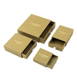 Hộp Đóng Gói Trang Sức Bằng Giấy Thủ Công Màu Vàng Sang Trọng Hộp Trang Sức Bằng Bìa Cứng Chất Lượng Cao Tùy Chỉnh Có Logo - Product Image 3
