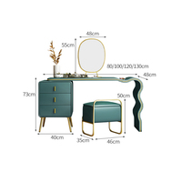 Coiffeuse princesse avec miroir table de maquillage pour chambre à coucher de luxe moderne