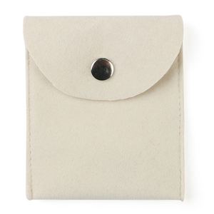 Sacs de rangement pour bijoux en faux daim de coton avec impression de logo personnalisé en gros, style enveloppe, fermeture à bouton, sacs cadeaux - Product Image 3