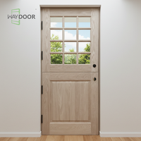 Portes d'entrée hollandaises en bois de chêne sur mesure Waydoor pour maisons, portes d'entrée principales, portes extérieures en bois avec fenêtre en verre