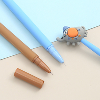Stylo gel créatif Jumping Elephant Shake avec pointe d'encre noire/bleue de 0.5mm pour étudiants