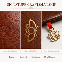 Jurnal Kulit Kustom dengan Kertas Berlapis, Warna & Bentuk Kustom untuk Hadiah Perusahaan dan Kado Klien - Grosir Langsung dari Pabrik