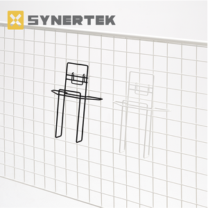Siêu thị hiển thị <span class=keywords><strong>Hooks</strong></span> đôi dòng kim loại giá thẻ linh hoạt lưới Bảng điều chỉnh lưới tường móc cho cửa hàng bán lẻ - Product Image 5