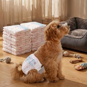 (L, 10 pièces) Couches jetables super absorbantes pour chien, pour chienes en période de chaleur, pour l'excitation et l'urination, et comme culottes anti-intimidation - Product Image 1