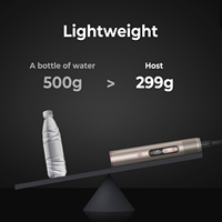 Brosse soufflante ionique haute vitesse 1400W avec écran LCD, diffuseur et peigne, idéale pour les voyages et les hôtels