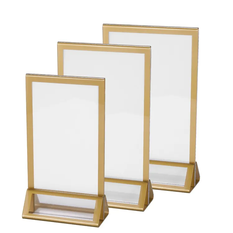 Golden edge super market rim paper acrylic display rack