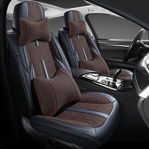 Fundas de Asiento de Coche Forma Femme, Juego Completo, Cuero, Algodón, Lino, Estilo Ejecutivo, Cómodas, Premium, para Mujer, para Todas las Estaciones - Product Image 5