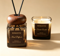 Coffret Cadeau d'Aromathérapie Forêt Secrète Premium - Bougie Parfumée Boisée & Kit Diffuseur à Bâtonnets pour la Relaxation à Domicile et les Cadeaux