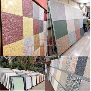 Keramik marmer Terrazzo lantai membuat ubin mesin batu bubuk kuarsa pasir taman persegi <span class=keywords><strong>Pink</strong></span> ubin atap lini produksi - Product Image 4