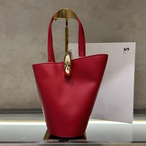 奢华设计师女式小肩包定制迷你盒式皮革手提包休闲水桶风格开放式时尚中国 - Product Image 4