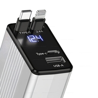 Chargeur de voiture GaN 120W, chargeur allume-cigare rétractable, 3 ports de charge rapide, affichage numérique pour véhicule