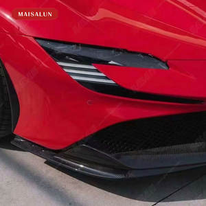 Kit carrosserie pour Ferrari <span class=keywords><strong>SF90</strong></span> mise à niveau vers OEM Style fibre de carbone sèche diffuseur de lèvre avant jupes latérales accessoires Bodykit - Product Image 2