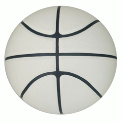 Usine personnalisée nouveau design Outdoor marque Basketball à vendre tout <span class=keywords><strong>basket</strong></span> blanc ligne noire taille 7 TPU - Product Image 3