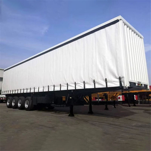 Semi-<span class=keywords><strong>remorque</strong></span> à rideaux latéraux de 60 tonnes, 3 <span class=keywords><strong>essieux</strong></span>, châssis en acier avec bâches en PVC imperméables - Product Image 1