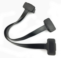 Câble répartiteur OBDII à profil bas de 30 cm (1 pied) 26AWG, connecteur en Y 16 broches mâle vers double femelle pour lecteur de code automobile, GPS, gestion de flotte