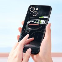 Coque de téléphone de luxe pour iPhone 13 15 14 12 Mini 11 Pro MAX XR X SE XS 7 8 Plus TPU Silicone noir housse de Protection