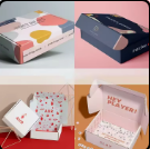 Nouveau coffret cadeau rose complet personnalisé carton d'emballage ondulé mat stratification revêtement UV vernissage bijoux montre