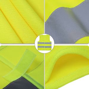 एंसी/आइसिया उच्च दृश्यता पॉलिएस्टर जैकेट अनुकूलन योग्य कार्य निर्माण चेतावनी बनियान - Product Image 4