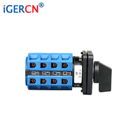 IG26-25A 4 P Motor Metal Reversing Voltmeter kontrol Ammeter 1-0-2 ubah pemilih Switch 3 Phase 4 posisi Rotary Switch