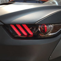 Plaques LED multicolores CQL DRL RGB, feux de jour, ampoules d'éclairage rouge bleu RGBW Demon Eye pour Ford Mustang 2015-2017