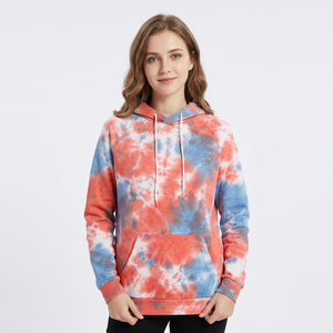 Venta al por mayor de fábrica, la sudadera con capucha personalizada con tinte de corbata para hombres, sudadera con capucha de mezcla de algodón básica para hombres para deportes de invierno, la mejor - Product Image 1