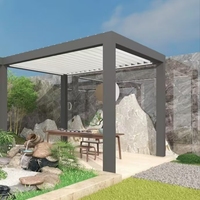 Pergola de jardin de haute qualité en alliage d'aluminium de luxe, revêtement en poudre, pour balcon et extérieur