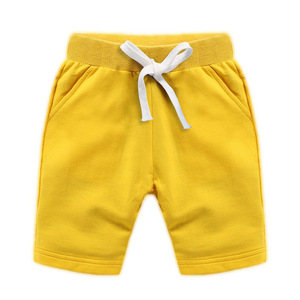 Shorts de jogging pour enfants en coton 100% doux, couleur unie, vente en gros pour l'été, shorts pour bébés garçons - Product Image 2