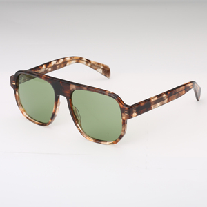 New Trending SA0397 Unisex Fashion Acetate Sunglasses UV400 Protection Nylon Lens Full Rim Square Frame Outdoor Ready Goods - Product Image 2