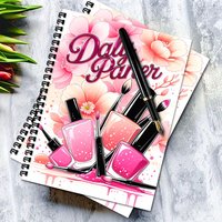 Buku Catatan Kustomisasi  Ikat Spiral Pita Merah Muda  Desain Wanita  Perempuan Cantik Agenda Buku Catatan Jurnal Hadiah Perlengkapan Sekolah