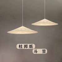 Lámpara Colgante Decorativa de Papel de Arroz Estilo Japonés para Hotel, Hogar, Restaurante, Lámpara de Techo Triangular