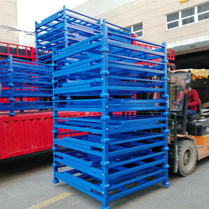 Opbergrek Metaal Q235b Staal Zware Industriële Opslag Rack Draagbare Stapelbare Opvouwbare Band Rekken Voor Magazijn - Product Image 5