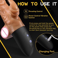 Neuer Automatisch Einziehbarer Starker Vibrations-Stimulationsstab mit Klitoris-Heizfunktion G-Punkt Weiblicher Dildo Vibrator Sexmaschine für Frauen