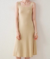 Robe en cachemire pour femmes design de mode personnalisé style décontracté slip en tricot côtelé