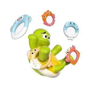 Jouet de Bain Électrique Rechargeable Premium en Forme de Tortue avec Pulvérisation d'Eau, Fontaine Automatique et Anneaux Empilables – Cadeau Idéal pour Bébé et Tout-Petit - Product Image 1