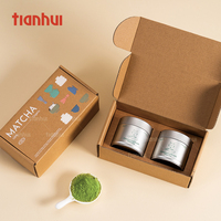 Boîte à courrier pliable en matcha personnalisée Tianhui, emballage cadeau en carton ondulé, 100 pièces MOQ