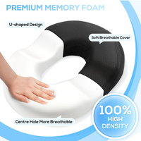 Coussin de siège en mousse à mémoire de forme et gel pour chaise de bureau, siège de voiture, fauteuil roulant, soulagement de la douleur