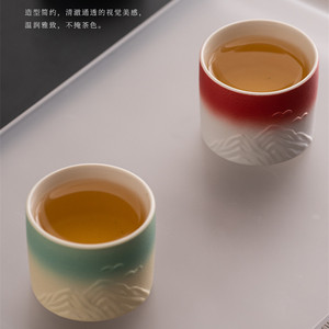 Juego de tazas de té de diseño clásico pintado a mano colores maestros paisaje cerámica porcelana cerámica para uso doméstico regalo de negocios - Product Image 6