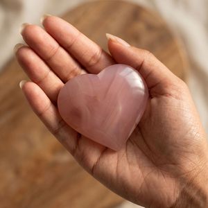 Venta al por Mayor de Corazones de Ágata Rosa Cristalizada Pulida, Reiki Curativo, Buena Calidad, Decoración para Hogar y Oficina - Product Image 4