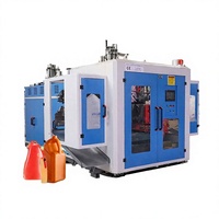 Máquina de moldeo por soplado de extrusión de botellas de aceite de motor, máquina de lubricación de Plástico LDPE de doble estación única