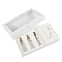 Coffret d'emballage de luxe écologique en carton rigide pour parfums et cosmétiques, avec gaufrage, pour flacons en verre vides de 50ml/100ml, crème visage et poudre libre