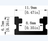 LS-032 Super Slim 12*6.7Mm Profil de bande d'éclairage LED en aluminium industriel 1M 2M 3M Service de coupe personnalisé