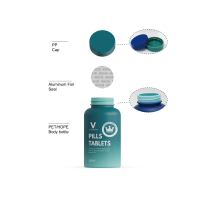 100 cc 500 cc HDPE PET beyaz siyah temizle renkli ilaç ilaç Tablet kapsül vitamini kapları plastik hap şişeleri