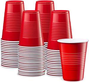 Vasos Desechables de Plástico Rojos para Fiestas de 9oz - Product Image 1