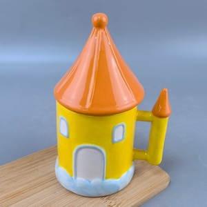 Taza de Cerámica con Tapa <span class=keywords><strong>3D</strong></span> con Diseño de Cuerda, Taza de Café Mágica Estilo Mediterráneo Macaron para Regalos - Product Image 5